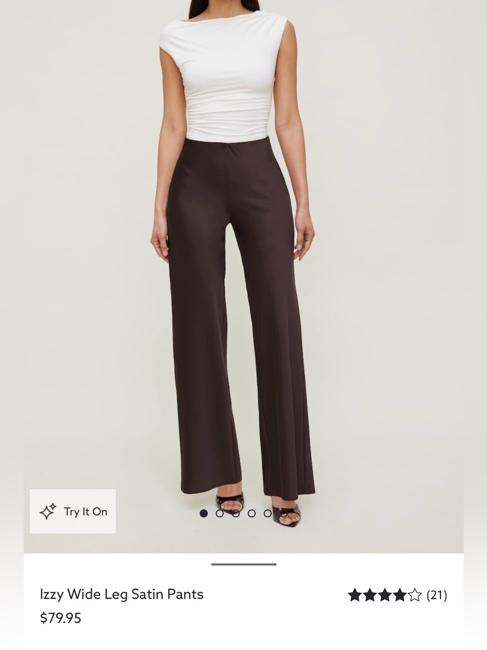 Dynamite Izzy wide leg satin pants
